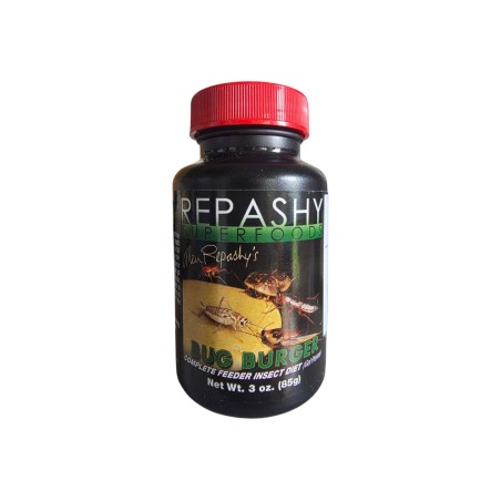 Pot 85g Repashy Bug Burger – Alimentation complète en gel pour grillons, blattes et isopodes